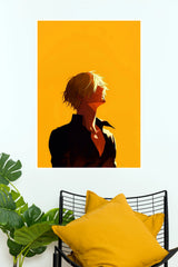 Sanji Golden Sunset One Piece Anime Wall Poster  (Anime Posters)