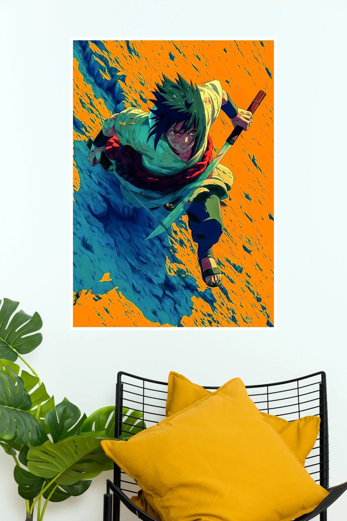 Sasuke Uchiha Shadow Blade Naruto Anime Wall Poster (Anime Posters)