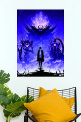 Sung Jinwoo Shadow Monarch Purple Army Wall Poster (Anime Posters)