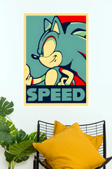 Sonic The Hedgehog Speed Retro Edition Wall Poster  (Anime Posters)