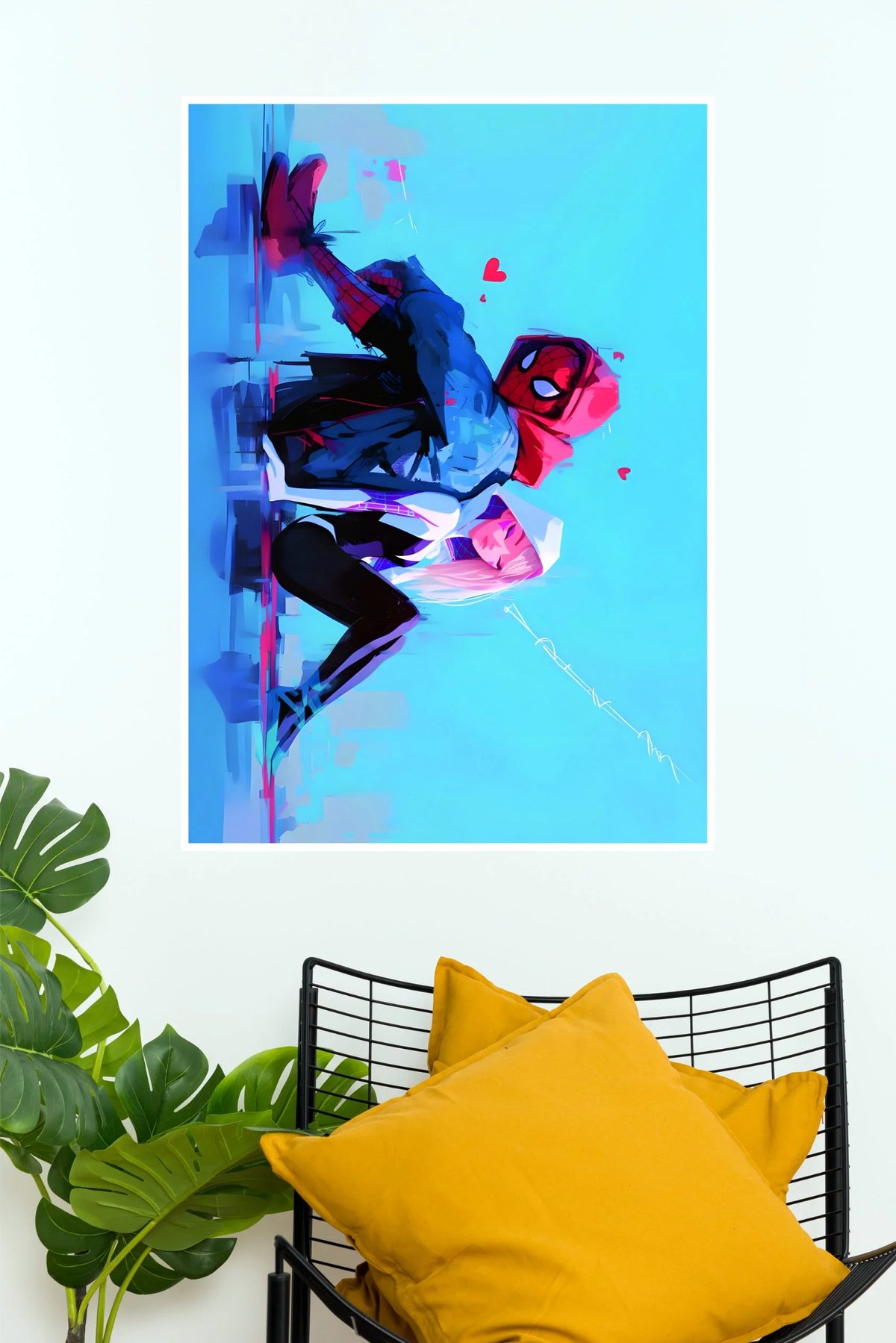 Spider Verse Heartstrings Miles Morales and Gwen Stacy Wall Poster  (Anime Posters)