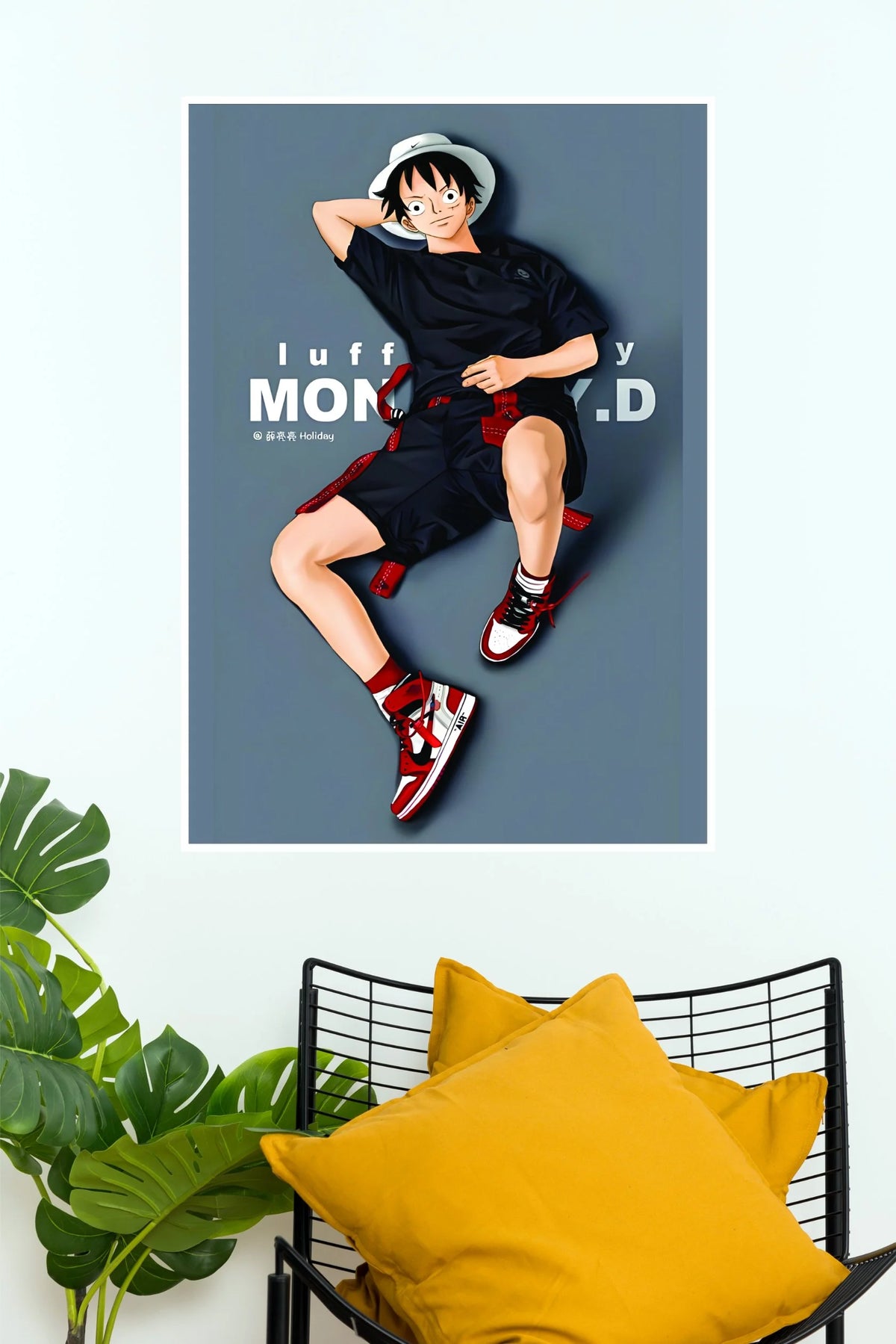 Monkey D Luffy Streetwear Style One Piece Wall Poster (Anime Posters)