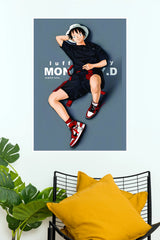 Monkey D Luffy Streetwear Style One Piece Wall Poster (Anime Posters)