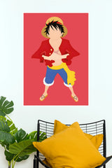 Monkey D Luffy Minimalist Straw Hat One Piece Wall Poster (Anime Posters)