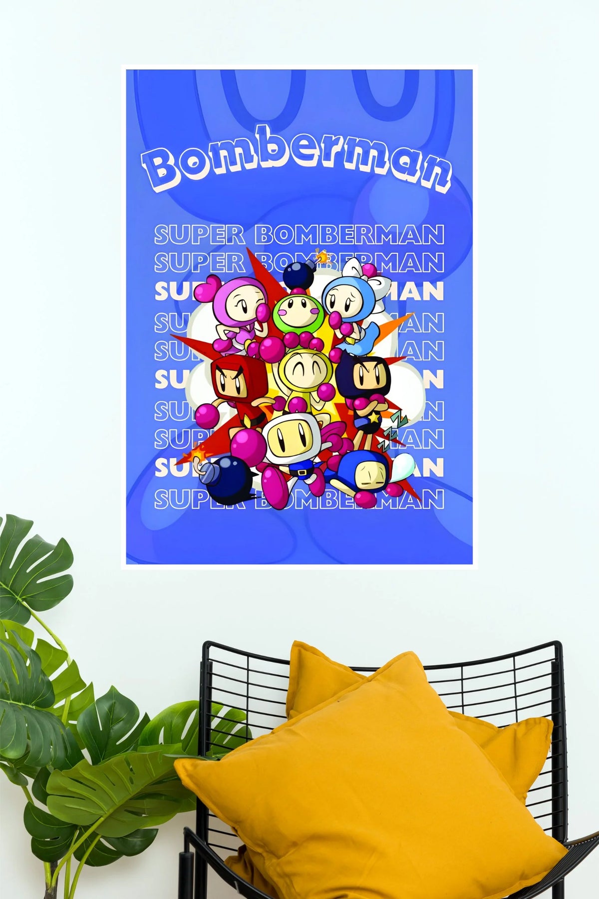 Super Bomberman R Colorful Gaming Squad Wall Poster  (Anime Posters)