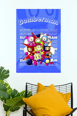 Super Bomberman R Colorful Gaming Squad Wall Poster  (Anime Posters)
