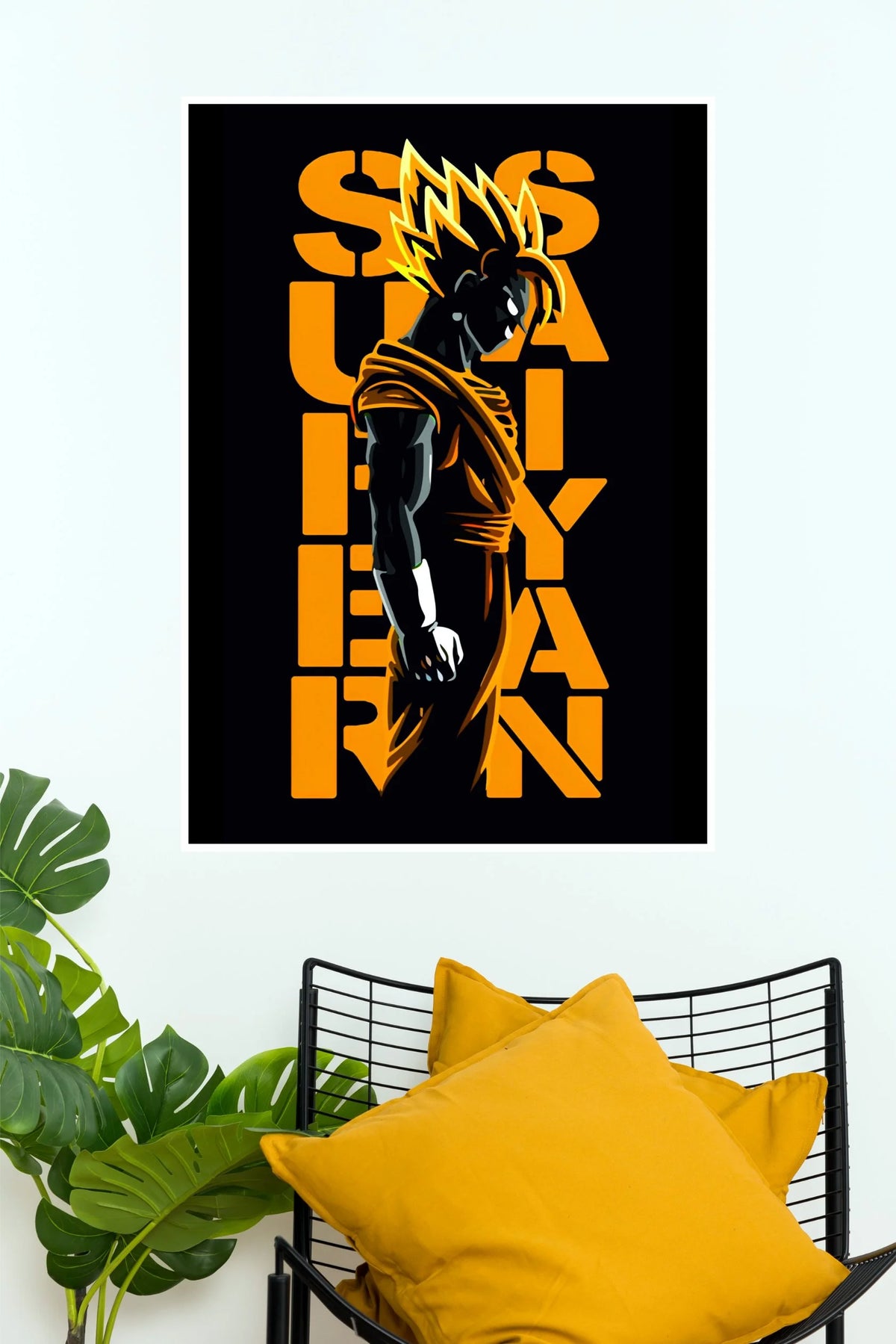 Super Saiyan Goku Shadow Wall Poster | The Poster Valley