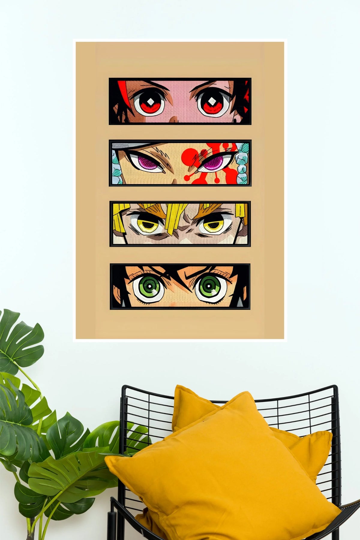 Demon Slayer Hashira Intense Anime Eyes Wall Poster  (Anime Posters)