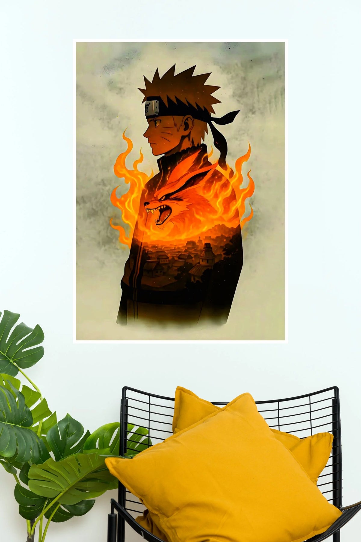 Naruto Uzumaki Burning Will of Fire Wall Poster  (Anime Posters)
