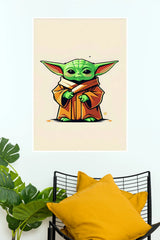 Baby Yoda Cute Little Grogu Wall Poster  (Anime Posters)
