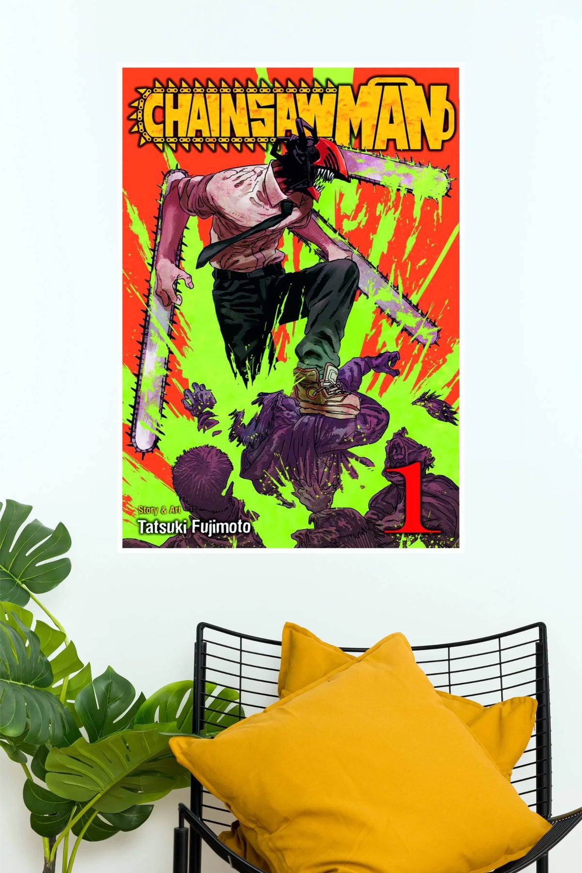 Chainsaw Man Denji Devil Hunter Action Wall Poster  (Anime Posters)