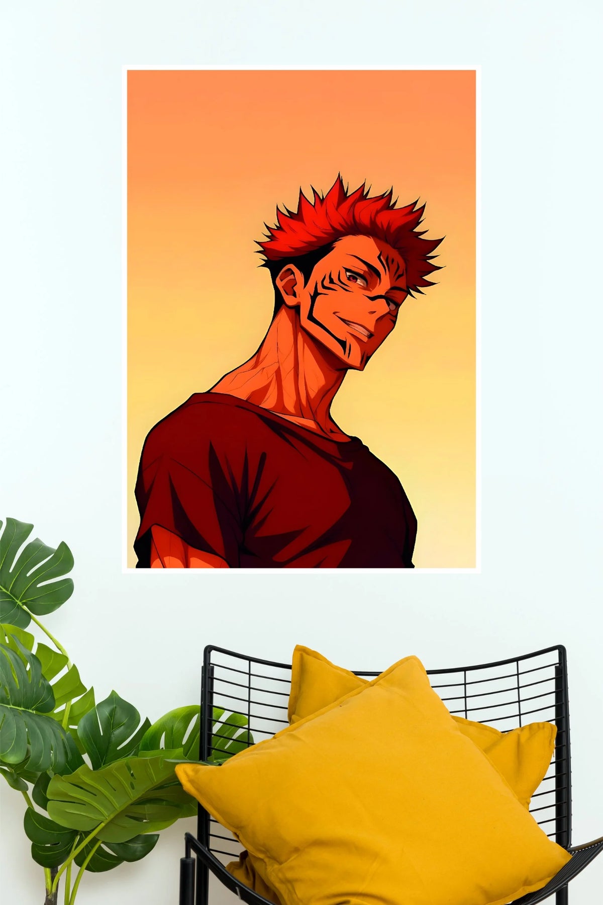 Ryomen Sukuna Cursed King Sunset Edition Wall Poster  (Anime Posters)