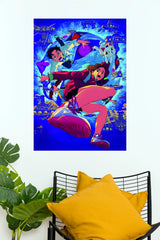 Anime Fantasy World Adventure Blue Edition Wall Poster (Anime Posters)