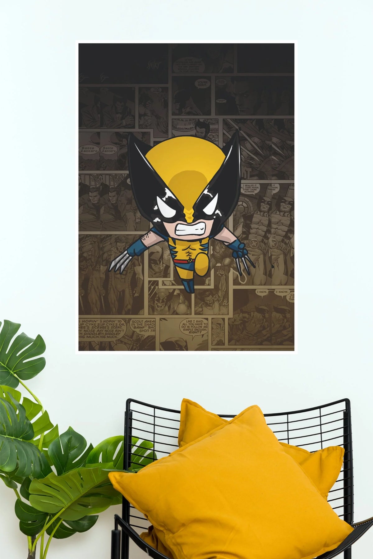 Wolverine Chibi Comic Hero Wall Poster  (Anime Posters)