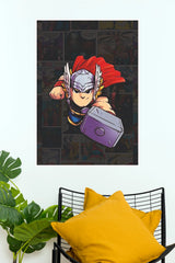 Thor Mighty Thunder Chibi Superhero Wall Poster (Anime Posters)