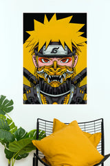 Naruto Uzumaki Golden Demon Mask Wall Poster (Anime Posters)