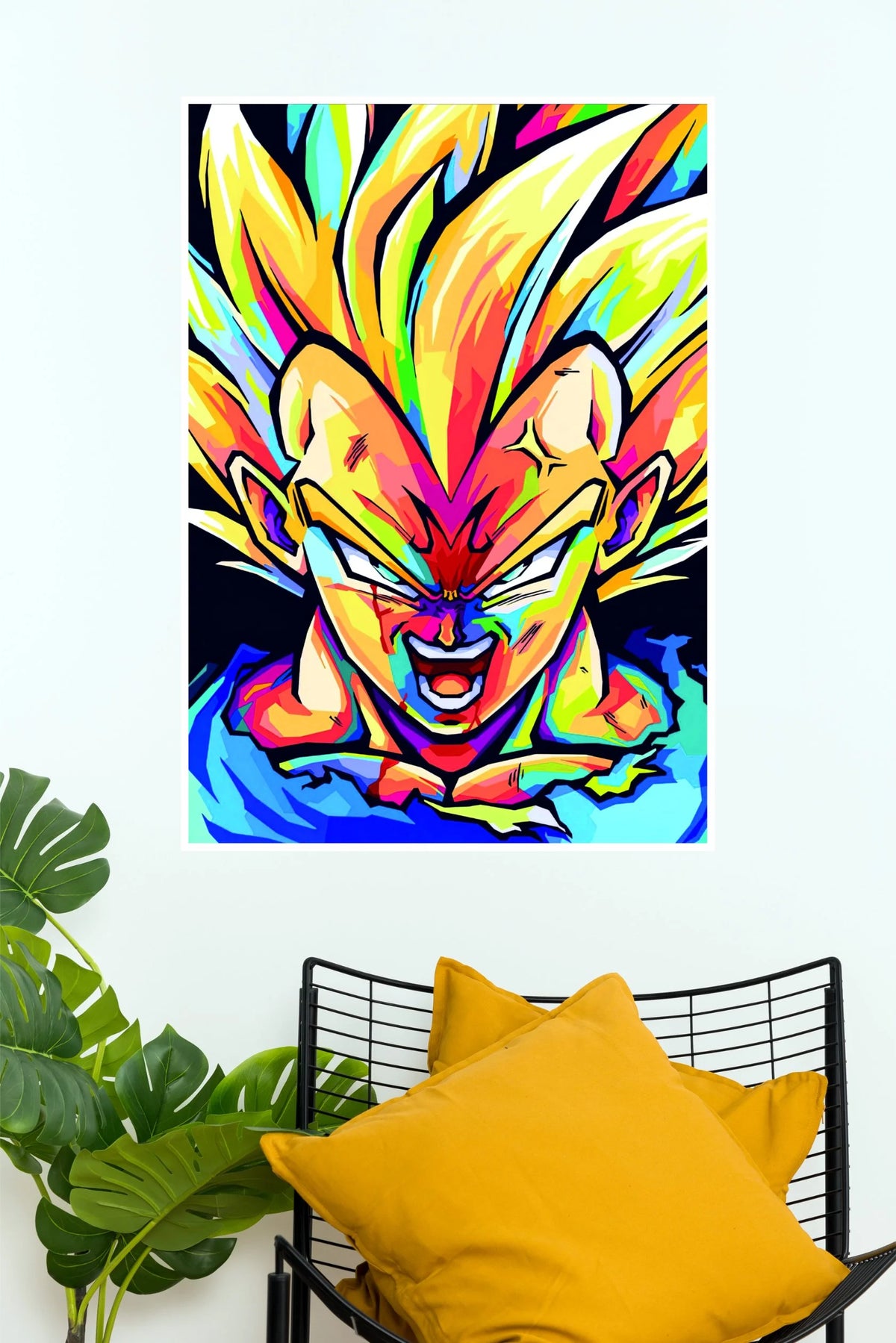 Vegeta Super Saiyan Color Burst Wall Poster  (Anime Posters)