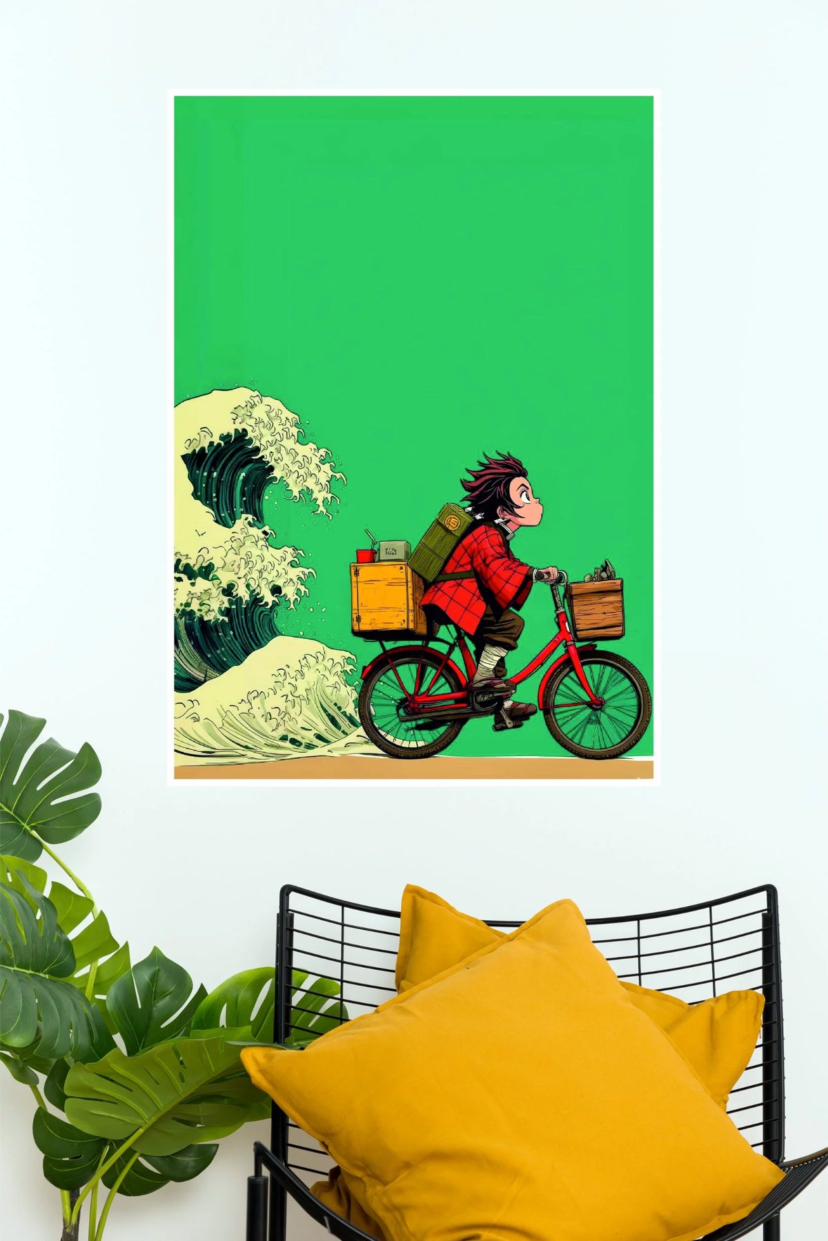 Tanjiro Kamado Wave Rider Anime Wall Poster  (Anime Posters)