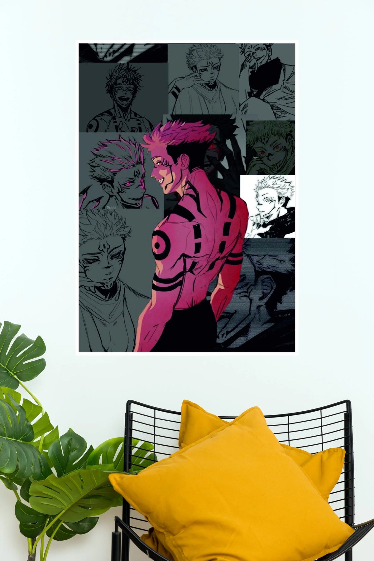 Ryomen Sukuna King of Curses Dark Manga Collage Wall Poster (Anime Posters)