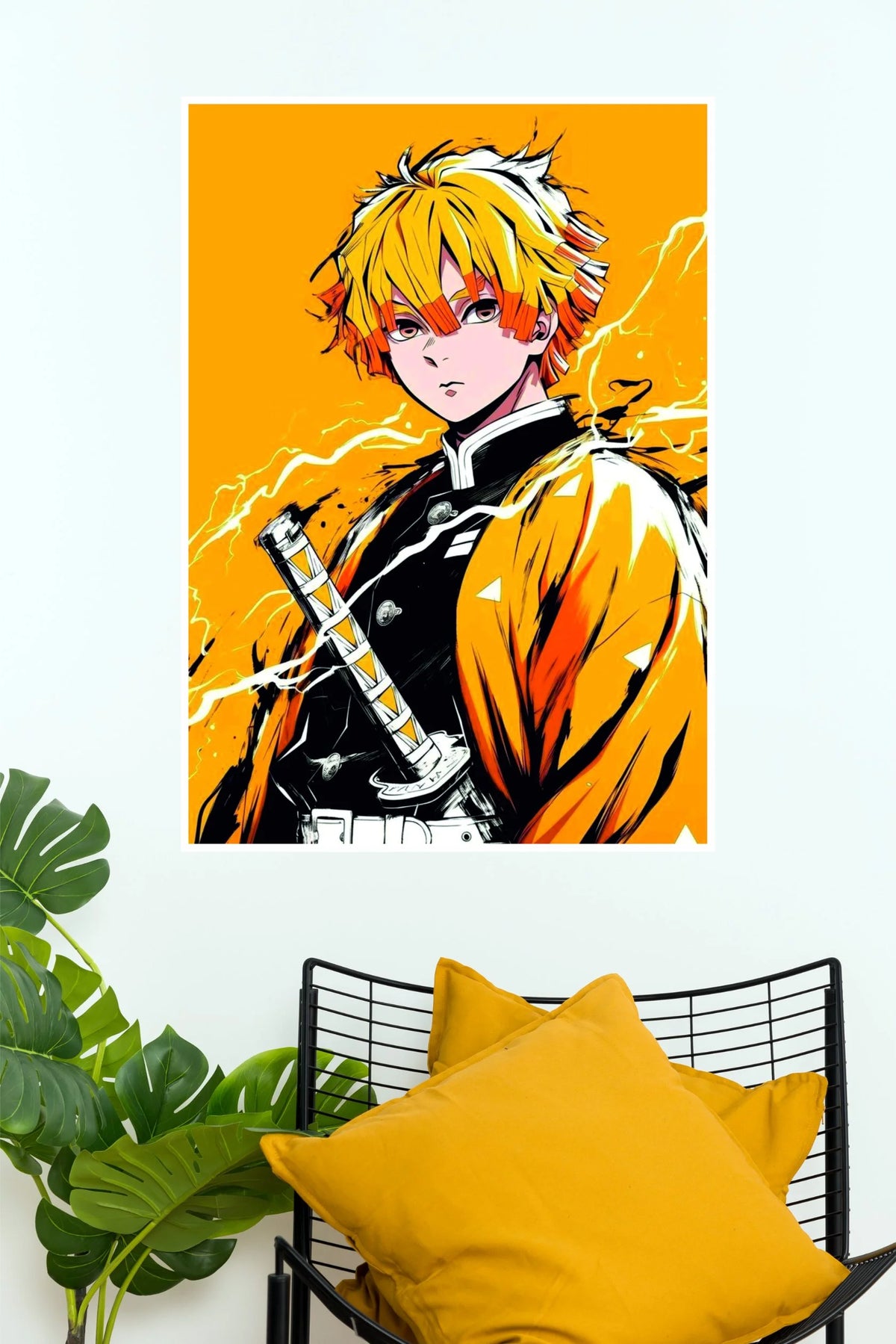 Zenitsu Agatsuma Thunder Lightning Power Wall Poster   (Anime Posters)