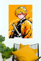 Zenitsu Agatsuma Thunder Lightning Power Wall Poster   (Anime Posters)