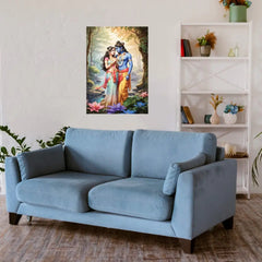 Radha Krishna Metal Poster