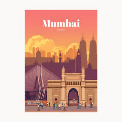 Mumbai India Metal Poster