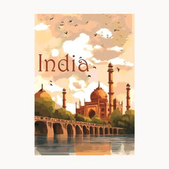 Taj Mahal India Metal Postar