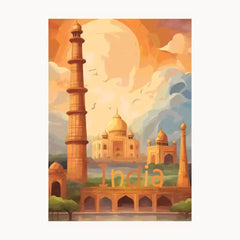 Taj Mahal Agra Metal Poster