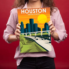 Houston United States Metal Poster