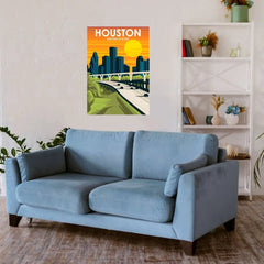 Houston United States Metal Poster