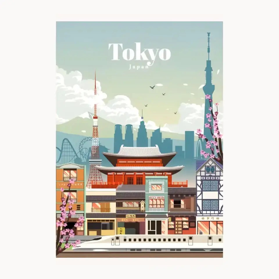 Tokyo Japan Metal Poster