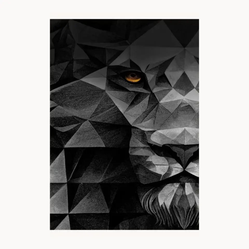 Black Line Metal Poster