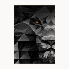 Black Line Metal Poster