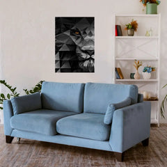 Black Line Metal Poster