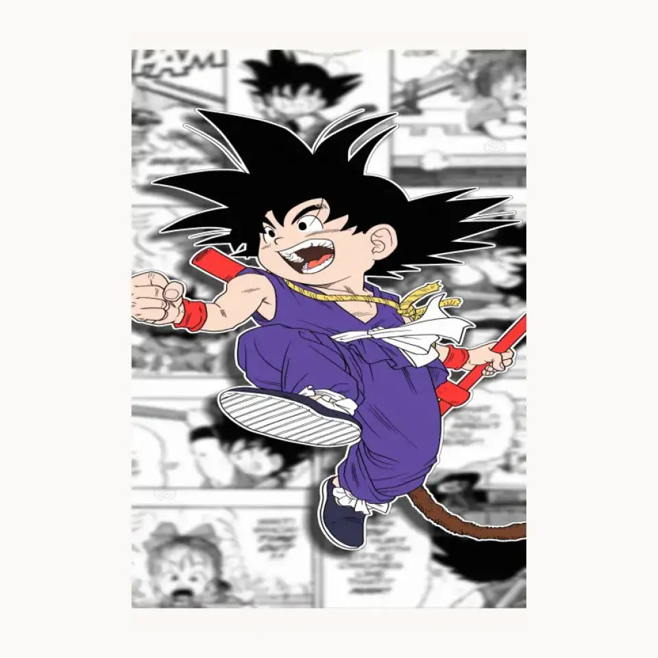 Mini Cartoon Dragon Ball Metal Poster
