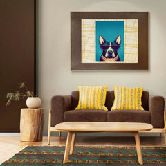 Dog With Black Sun Glass Metal Poster