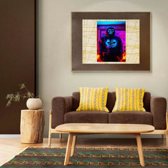 Blue Skull Mask Metal Poster