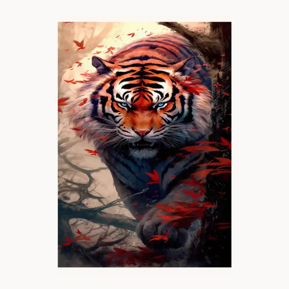 Danger Tiger Metal Poster