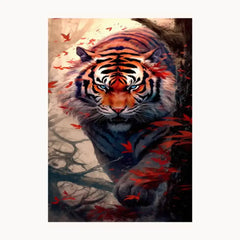 Danger Tiger Metal Poster