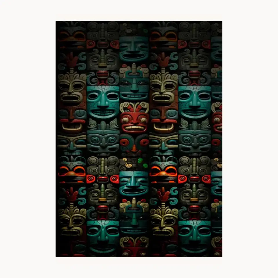 Masks Metal Poster