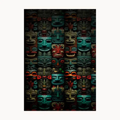 Masks Metal Poster