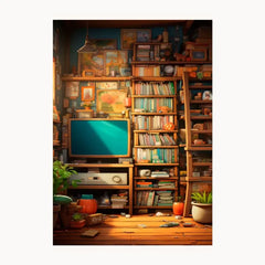 Many Books Room Metal Poster