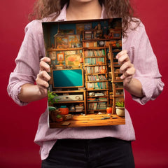 Many Books Room Metal Poster