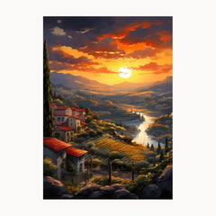Beautiful Nature With Beautiful Homes Metal Poster