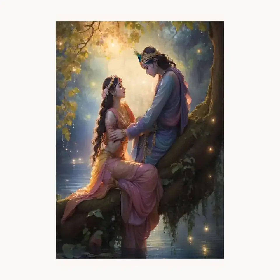 Lost Of Love Radha Krishn Metal Poster