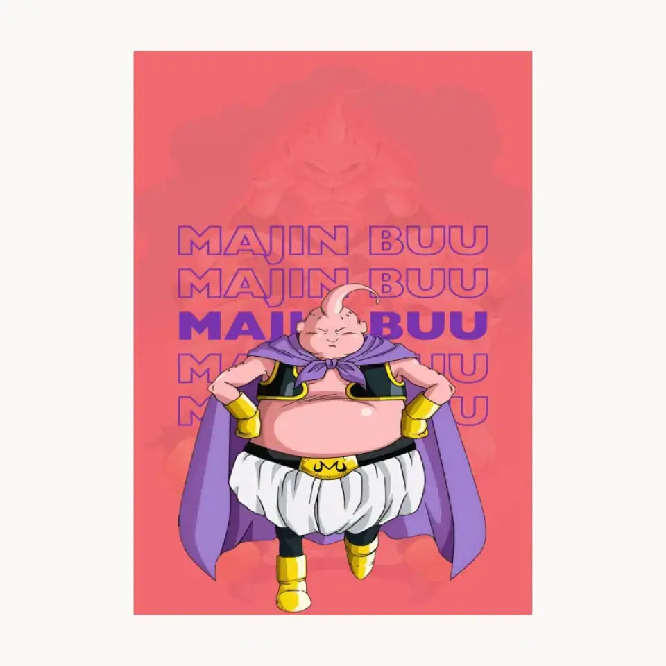 Majin Buu Metal Poster