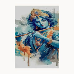 Shree Krishn Painting Metal Poster