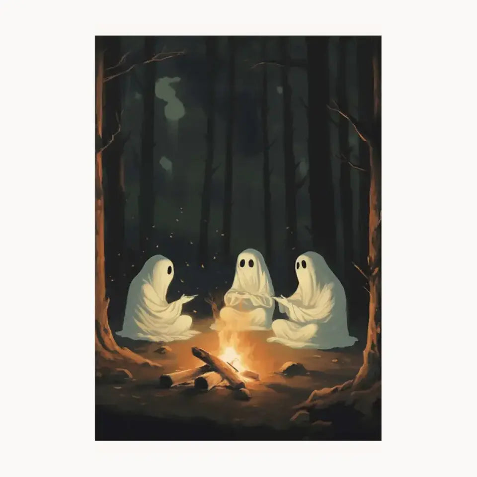 Ghost Friends On Night Out Metal Poster
