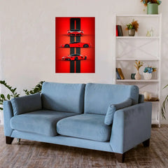 Red Sport Car Metal Poster
